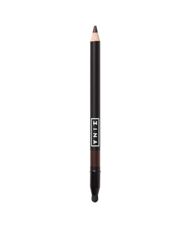 3ina make -up - vegan - cruples - the eye pencil - durable formula - highly pigmented - creamy texture - eye pencil with integrated blender - easy to blend - Matt finish 201 brown