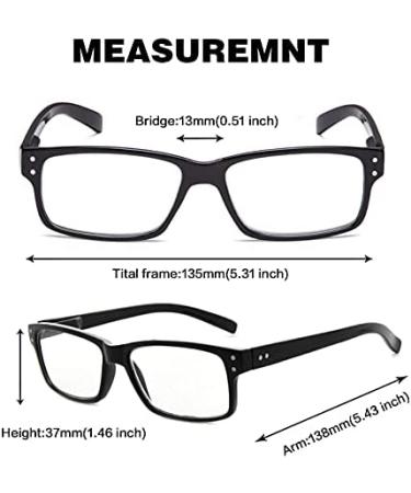 5 Pairs of Grey Lens Reading Glasses with Spring Hinge for Men and Women - 2.25x Magnification - Buy Online on GoSupps.com