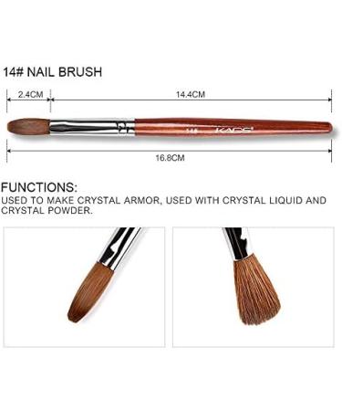 Alexnailart 4pcs Kolinsky Sable Acrylic Nail Brush Set - Red Wooden Handle, Manicure Design Pen for Acrylic Powder - Premium Quality - Buy Online on GoSupps.com