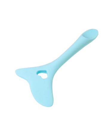 Angoily Eyeliner Aid Silicone Molds Eyeshadow Multipurpose Tool Eyeliner Applicator Tool Eyelash Spoon 11.7X5.9CM Blue