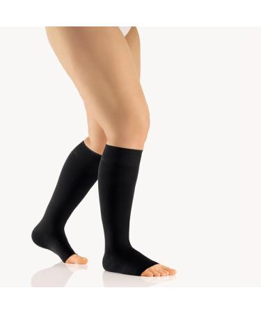 BORT AktiVen Extra CCL2 AD Compression Stockings - Short Open Toe Black | Buy Internationally - Buy Online on GoSupps.com