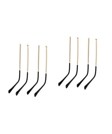 Ultechnovo 4 pairs of glasses legs Glass tips of universal glasses replacement bars DIY glasses brick replace brackets for glasses glasses repair accessories thin upholstered temple metal men and women goldenx2st 14x3cmx2pcs