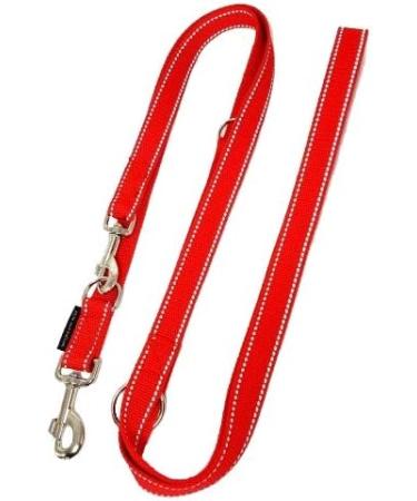 Premium Adjustable Dog Leash for Large Dogs - Reflective 5m Linen Made in Germany (Red 25mm) - Buy Online on GoSupps.com