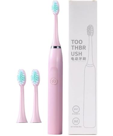 Ultrasound Electric Toothbrush - 180-Day Brush Heads 5 Modes 2-Minute Timer - Rose Color for Adults | International Shipping - Buy Online on GoSupps.com