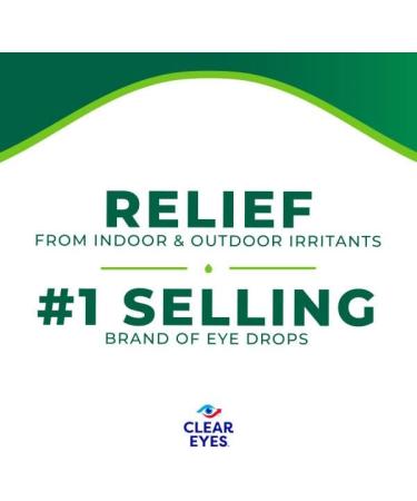 Clear Eyes Seasonal Relief Eye Drops - Astringent & Lubricant Redness Relief 0.5 fl oz - Fast Shipping Internationally - Buy Online on GoSupps.com