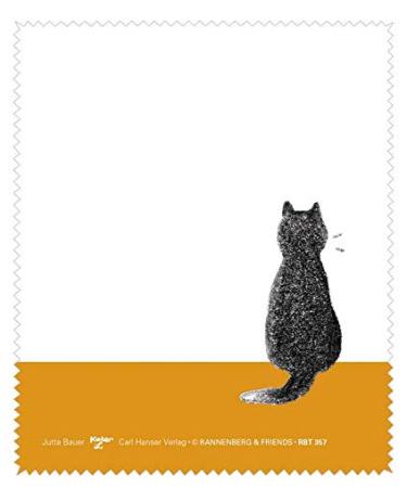 Glasses cleaning cloth "Tomcat L. sitting" by Rannenberg & Friends
