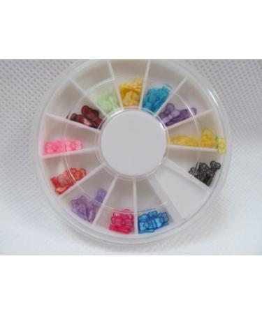 Fat-catz-copy-catz Bows clay fimo 3D nail art wheel for false finger toe nails