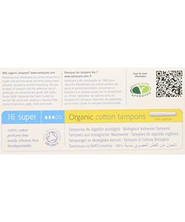 Natracare Super Tampons with Applicator 16 Ct - Pack of 3 - Buy Online on GoSupps.com