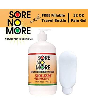 Sore No More Warm Therapy Gel 32oz with Free Travel Bottle - Buy Online on GoSupps.com