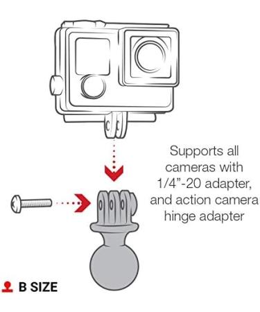 RAM Mounts RAP-B-202U-GOP1 Action Camera Universal Ball Adapter - B Size 1 Ball - Buy Online on GoSupps.com