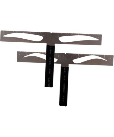 FRCOLOR 2pcs Eyebrow Drawing Tool Eyebrow Stencil Kit Brow Stencils Three-point Eyebrow Ruler Mold With Box - Buy Online on GoSupps.com
