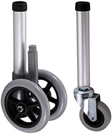 4 Castor Wheels Walker Wheels and Replacement Feet Includes 2 Glide Tips and Two 5 Inch Rubber Wheel Folding Walkers Heavy Duty Replacement Caster Wheels - Buy Online on GoSupps.com