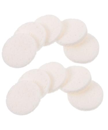 Beaupretty 40pcs Face Wash Face Puff Eye Makeup Remover Pads Face Sponge Puffs Exfoliating Facial Sponge Makeup Puff Comfortable Loofah Woman White Washbasin Simple Wood Pulp Cotton 1 Count (Pack of 1) White