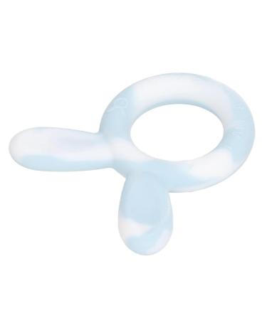 Baby Teething Toys Silicone Teethers Ring Shape Bunny Ear Bracelets for 3 Months Infant (White Blue) - Buy Online on GoSupps.com