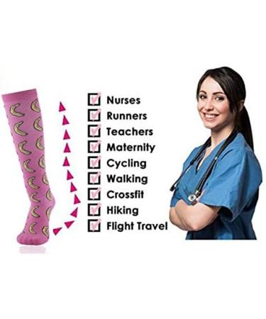 Buy ZLYJ Compression Stockings for Men & Women | 20-30 mmHg Colorful Knee Socks for Running & Fitness | International Shipping - Buy Online on GoSupps.com