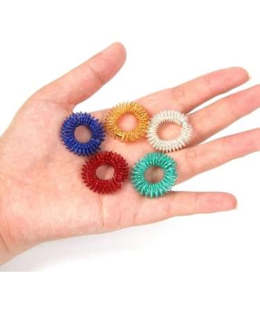 ZDF 25-Piece Finger Massage Rings - Spiky Sensory Stress Reducer Acupressure & Osteoarthritis Relief - 5 Color Options - Buy Online on GoSupps.com