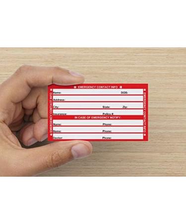 Emergency Medical Condition Wallet ID Card - Self-Laminating Pouch (Red) | International Shipping Available - Buy Online on GoSupps.com