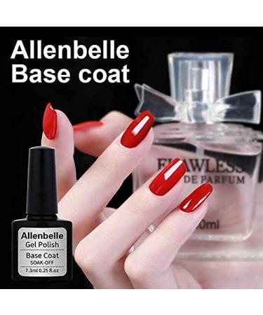 Allenbelle 3PC Gel Nail Polish Set with Base Coat, Top Coat, and One Color | Shellac Nail Polish Kit for UV LED Lamp | Nail Art Salon Quality 1361 - Buy Online on GoSupps.com