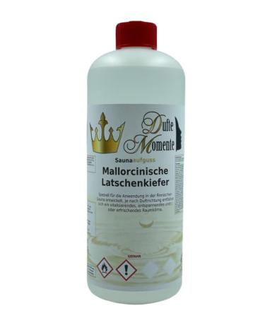 Sauna infusion concentrate Mallorcan mountain pine - 1 litre in HDPE bottle with dropper cap and child safety lock