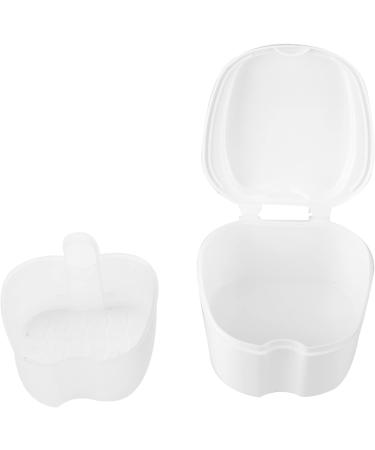 False Teeth Container | Denture Storage Box with Filter Sieve | White Dental Device for Safe Storage - Buy Online on GoSupps.com