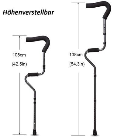 Deluxe Aluminum Forearm Crutches Lightweight High Strength Aluminum Tubing Design Reduces HGCHH Smooth Sailing - Buy Online on GoSupps.com