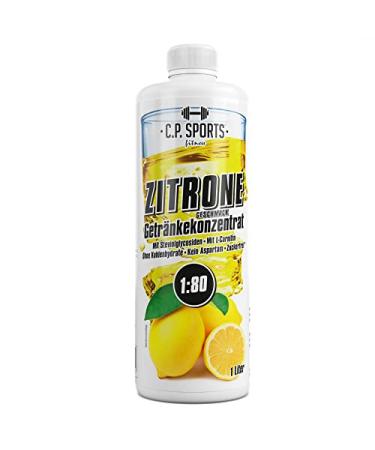 C.P. Sports Sugar-Free Lemon Beverage Syrup - 1L Concentrate with Pump Dispenser | Vitamin-Packed Mineral Drink Mix for Sports - Buy Online on GoSupps.com