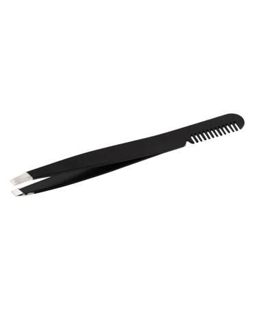 FRCOLOR lash Cluster Eyelashes tweezer Eyelashes Extension Eyebrow Tweezer Eyebrow Clip Stainless Steel Makeup Tools medium Black
