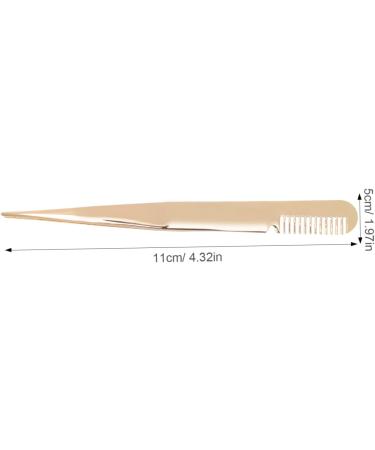 Mikinona Eyelash Tweezers Eyebrow Pick Tweezers Metal Lash Clamp Tweezers Eyebrow Tweezers Lash Applicator Tool Eye Lash Tweezers for Women Tweezers for Men Lash Tweezers with Comb - Buy Online on GoSupps.com