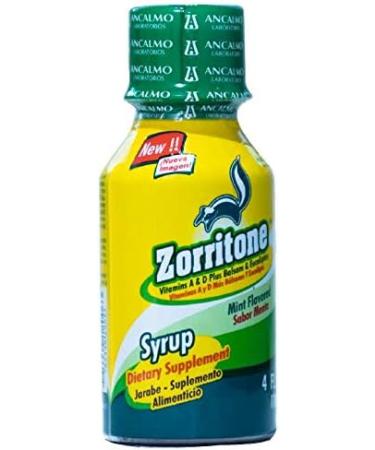 Zorritone Mint Flavored Cough Syrup | Fast-Acting Cold & Flu Relief with Vitamins A, D3 & Eucalyptus - 4oz - Buy Online on GoSupps.com