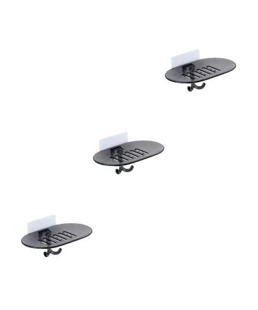 Ciieeo 3pcs Box Bathroom Storage Rack Soap Holder Venetian Plaster Tools Straw Glasses Easter Island Silicone Mold Soap Rack Bathroom Storage Holder Wall Hanging Suction Wall