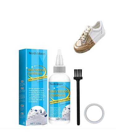 Shoes Whitening Cleansing Gel Shoe Stain Remover for White to Remove Yellow Edges and Stains with a Making Tape and Cleaning Brush (1PCS)