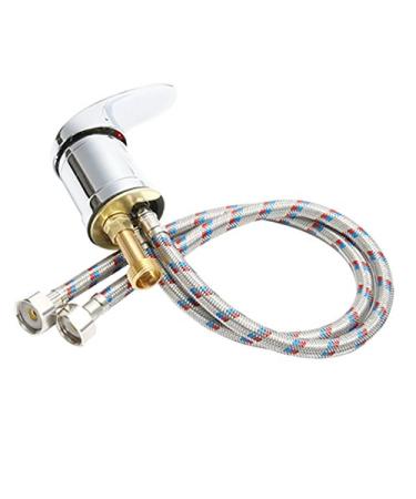 HITSAN 60cm Zinc Alloy Shampoo Faucet Hose Pipe for Salon Shampoo Bowl Backwash One Piece