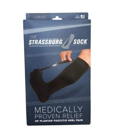 Strassburg Sock Black Large  Measure Calf at fullest part  16-21 choose large size.