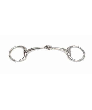 Small Ring Curved Mouth Eggbutt Snaffle Single Jointed Eggbutt 4.5" stainless steel