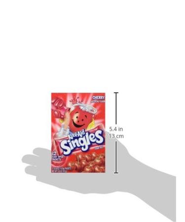 Kool-Aid Singles Cherry 12-Count Packets for 16.9 oz Bottles - 0.55 oz Pack of 12 - Buy Online on GoSupps.com