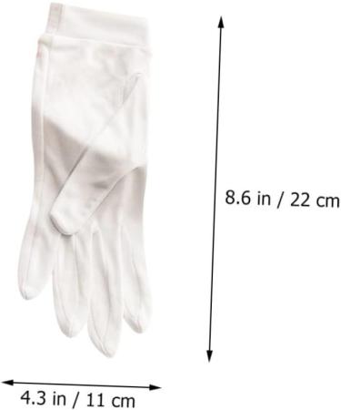 FRCOLOR 1 Pair Grooming Gloves Gloves Repair Hand Gloves Hand Softening Gloves Wax Bath Liners Lotion Mittens Portable Moisture Gloves White Silk to Sleep Lining - Buy Online on GoSupps.com