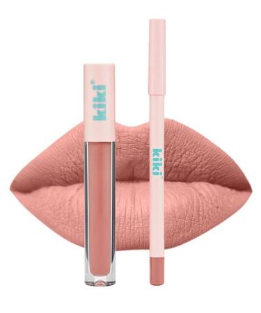 kiki Lip Kit with Matte Stay all Day Liquid Lipstick and Lipliner (CLOE)