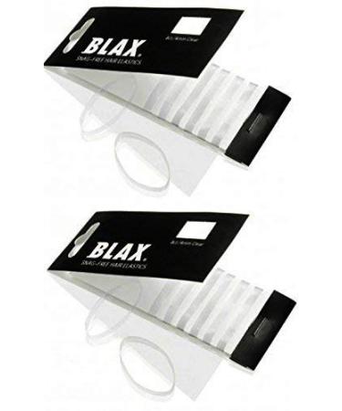 Blax CLEAR Snag-Free Hair Elastics 4mm 8 Count (2-Pack) 4mm Clear
