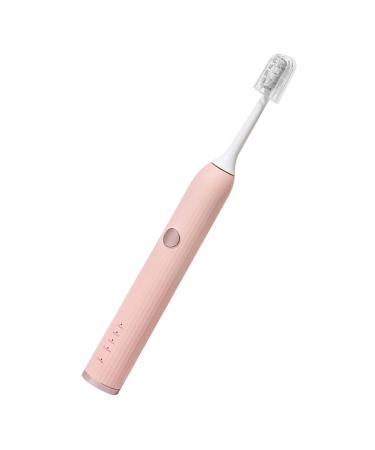 Electric toothbrush for efficient cleaning soft bristles waterproof with rechargeable USB connection ideal for travel at home (pink)