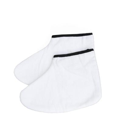 Housoutil 1 Pair Hot Wax Bags Pro Cozies Liners Wax Sock Feet Spa Cover Paraffin Bath Liners Wax Mittens Paraffin Feet Bags Paraffin Feet Socks Wax Bath Booties White Foot Short Boots