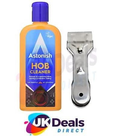 UKDD Astonish Hob Cleaner Original Ceramic Electric Halogen and Induction Hob Cream Cleaner 235ml & Metal Scraper - Buy Online on GoSupps.com