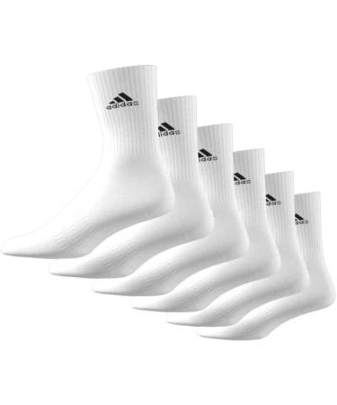 Buy adidas Unisex Cushioned Sportswear Crew Socks - 6 Pairs (White/Black) | Best International Shipping - Buy Online on GoSupps.com