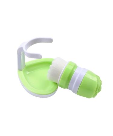 POPETPOP 1PC face Brush Facial Brush Manual Facial Brush face Scrub Brush Blackhead Scrubber Silicone scrubbers Facial Cleansing Brush Household Plastic abs Miss Storage Rack 11x8cm Green