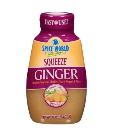 Spice World Squeezeable Premium Ground Ginger 10 Ounces (2 Pack)