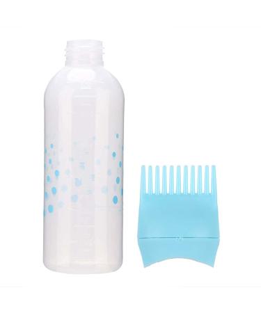 TIKATARER Hair Oil Applicator Brush Hair Color Applicator Brush 170ml Hair Dye Bottle with Comb Teeth for Professional Salon or Home Use (Blue)