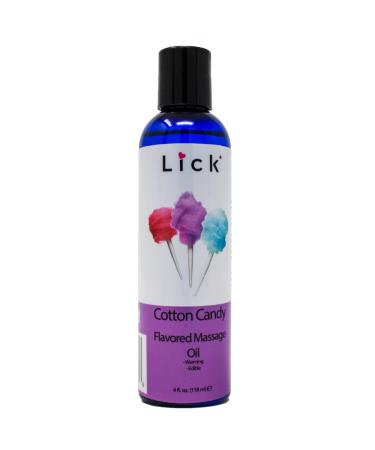 Cotton Candy Flavored Massage Oil with Vitamin E Vegan Edible Body Massage Oil for Women and Men with Sweet Almond Oil and Fractionated Coconut Oil Relaxing and Non Sticky Full Body Massages 4 oz