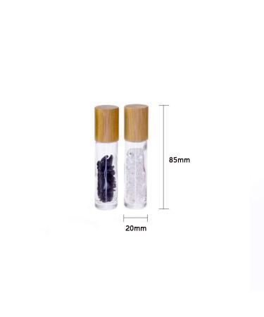Constore Gemstone Roller Bottles - 5 PCS 10ML Refillable Roll On Bottles with Healing Crystal Chips - Ideal for Perfumes and Aromatherapy Oils - Buy Online on GoSupps.com