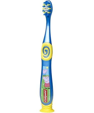 Colgate Kids Peppa Pig Toothbrush with Suction Cup - Pack of 6, Extra Soft for Ages 2+, Colors Vary - Buy Online on GoSupps.com