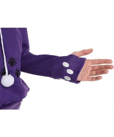 Large Pet Pouch Hoodie - Purple Unisex Carrier Sweatshirt for Cats and Dogs - Buy Online on GoSupps.com