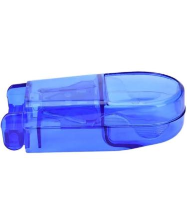 Blue Pill Cutter & Splitter with Storage | Essential Medication Aid for Seniors & Adults | Easy Pill Cutting for Vitamins & Tablets - Buy Online on GoSupps.com